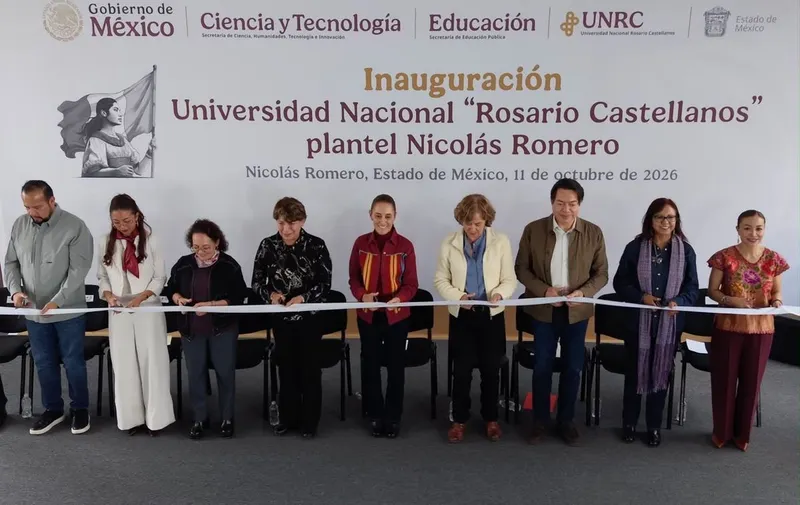 En el Edomex, la presidenta Claudia Sheinbaum inaugura la Universidad Nacional Rosario Castellanos Unidad Académica Nicolás Romero