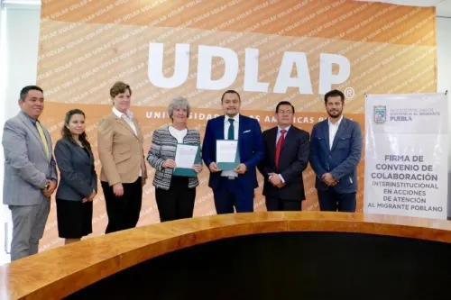Signan convenio SGG y UDLAP en apoyo a comunidad migrante