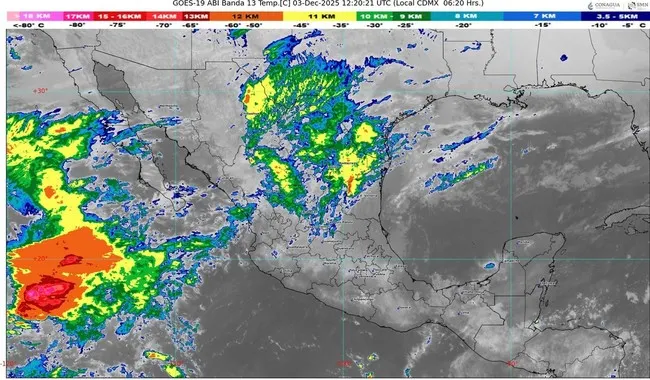 Frente frío 17 provocará fuertes lluvias, frío extremo y vientos intensos en gran parte del país