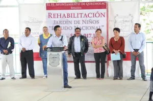 Néstor Camarillo inicia rehabilitación de preescolar de Villanueva