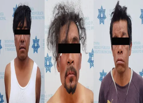Detiene SSPTM a tres hombres por lesiones y amenazas