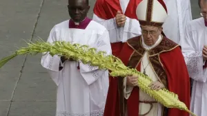 Papa Francisco cuestiona a fieles actitudes en misa de Domingo de Ramos