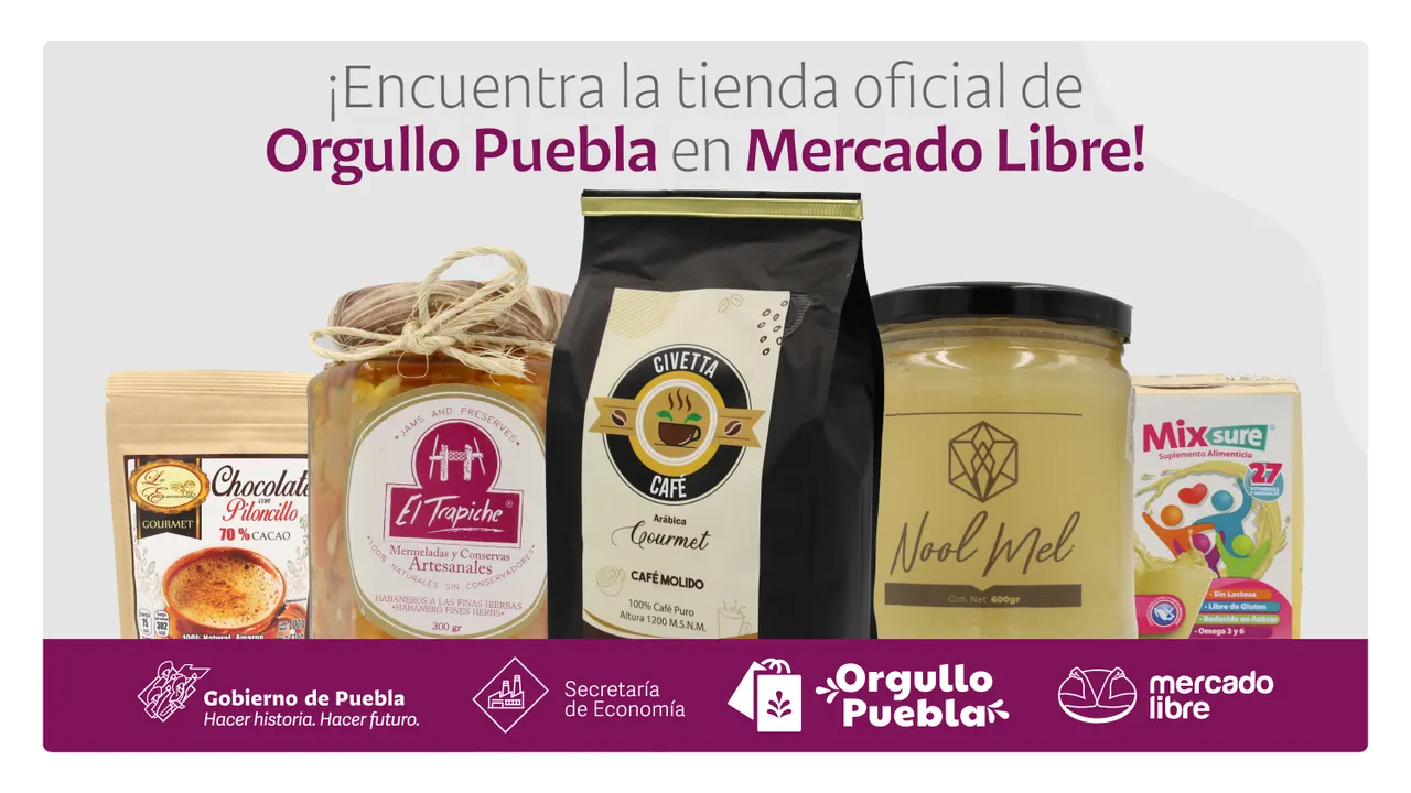Tienda Orgullo Puebla ventana para 28 municipios en Mercado Libre