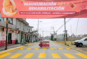 Inaugura el alcalde Roberto Solís rehabilitación del bulevar Huejotzingo-Aeropuerto
