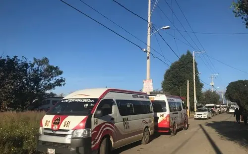 Atiende SMT manifestación de transportistas de la ruta RS-12