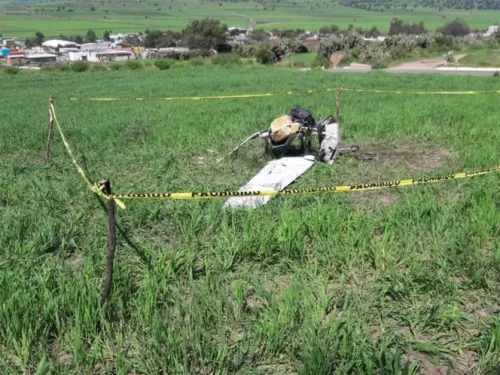 Desplome de dron tipo avioneta provoca alerta en Hidalgo