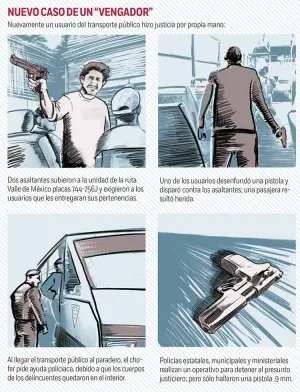 Pasajero asesina a ladrón en Edomex