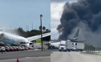 Avión de carga de Amazon se sale de la pista en Miami; hay cinco muertos