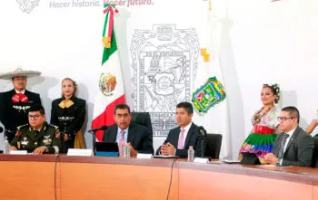 Presentan Sergio Salomón Céspedes y Eduardo Rivera actividades para Fiestas Patrias