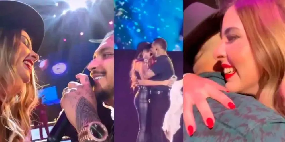 Christian Nodal le canta al oído a fan que se parece a Belinda