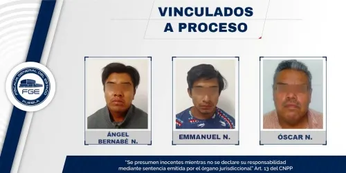 FGE obtuvo vinculación a proceso de tres presuntos responsables de secuestro exprés y robo
