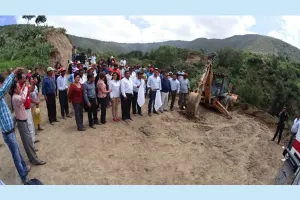 Inician construcción de puente vehicular en Villanueva, Quecholac