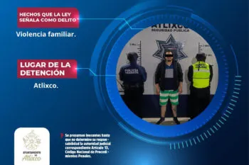 Patrulla Naranja de Atlixco detuvo a un sujeto que, presuntamente ebrio, golpeó a su pareja