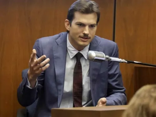 Ashton Kutcher testifica en caso de mujer apuñalada 47 veces