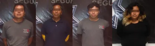 SSP aseguró a cuatro personas por intento de robo a casa habitación