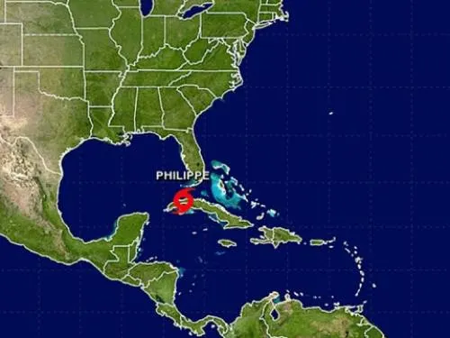 “Philippe” se forma sobre Cuba