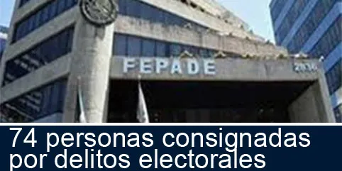 74 personas consignadas por delitos electorales en julio