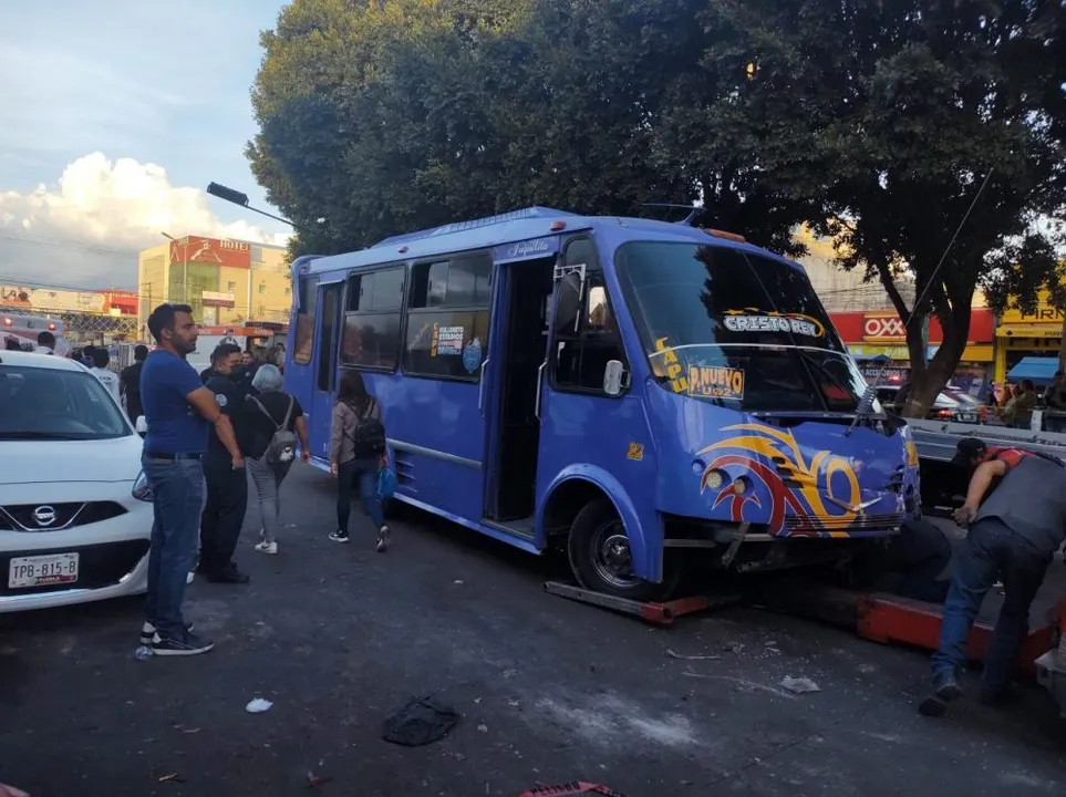 Accidente transporte público