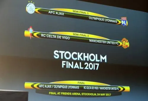 Celta-Manchester United y Ajax-Lyon, en semifinales de la Europa League