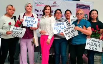 Cecilia Arellano se reúne con integrantes del Grupo Puebla 500