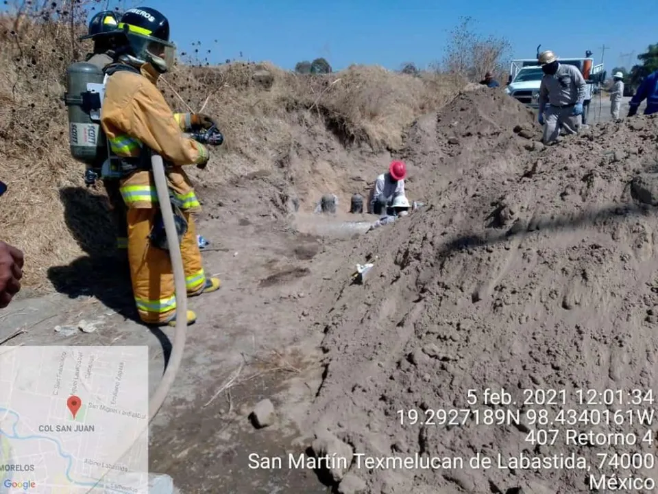 Controla personal de Pemex toma clandestina en “La Purísima”, en Texmelucan