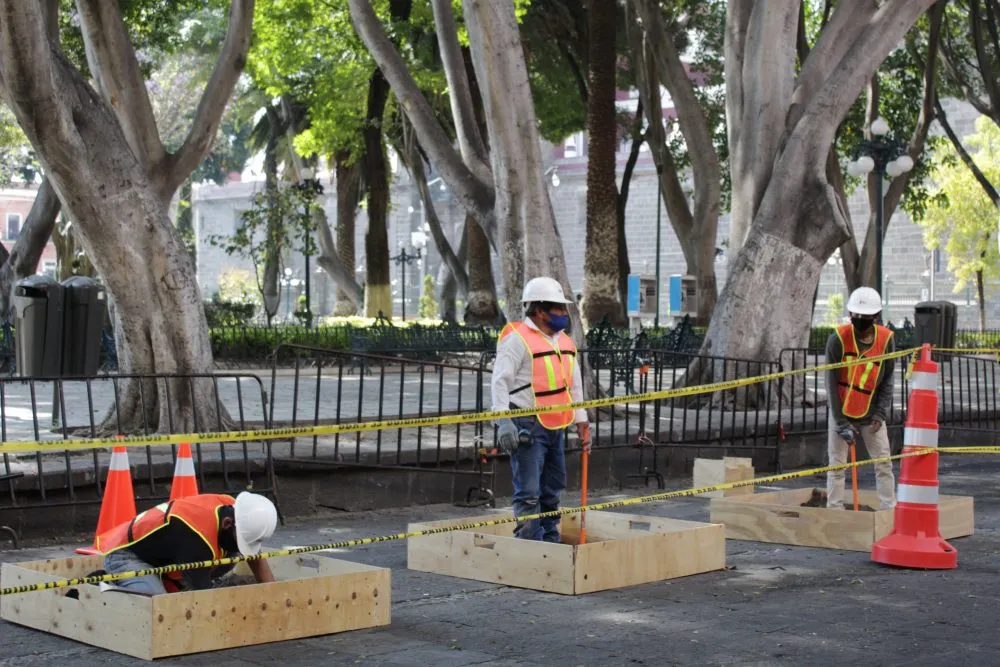 Obras en el Zócalo de Puebla durarán 7 meses; no afectará a los comercios