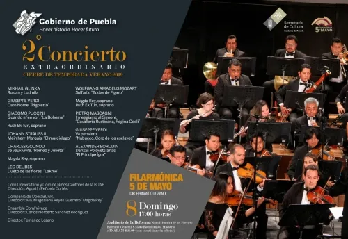 Con dos conciertos, Filarmónica 5 de mayo cerrará la Temporada Verano 2019