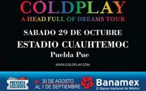 Coldplay, este 29 de octubre en el Cuauhtémoc