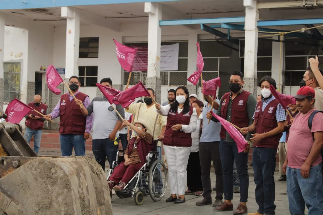 Ariadna Ayala inicia rehabilitación del rastro municipal  y más obras en Atlixco