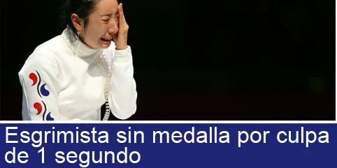 Esgrimista sin medalla por culpa de 1 segundo