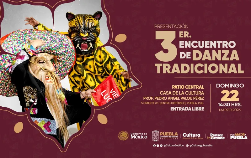 Puebla realizará el Tercer Encuentro de Danza Tradicional en Casa de Cultura