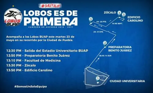 Lobos BUAP festejará el martes con la afición