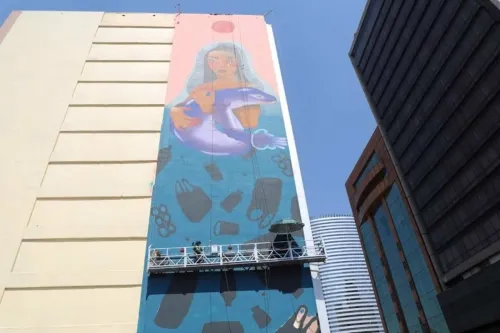 Inauguran mural ‘Diosa del Agua’ por Día Mundial de los Océanos