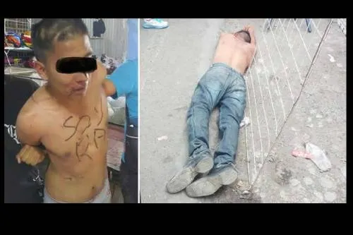 Desvisten y rapan a delincuente en San Martín