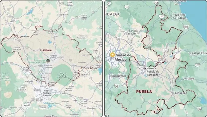 Mapa Pue Tlax