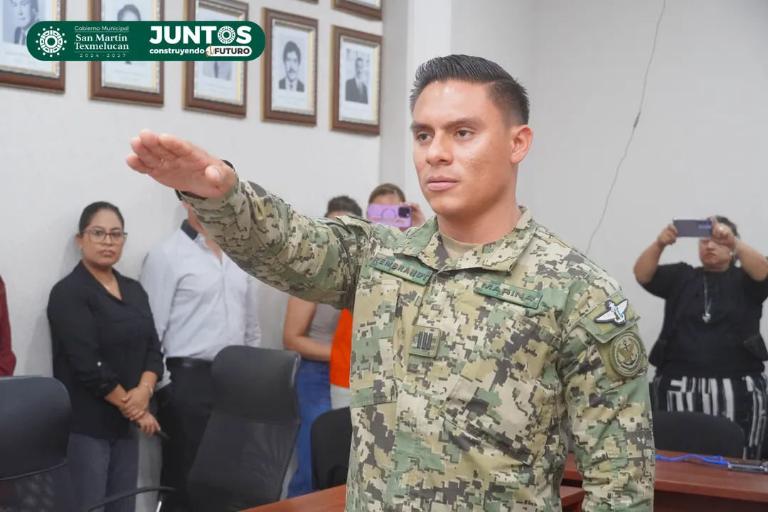 Kevin Rembrandt Bernal toma protesta como secretario de Seguridad Pública y Tránsito Municipal de San Martín Texmelucan
