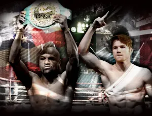 Todo listo para la batalla entre Mayweather y Canelo