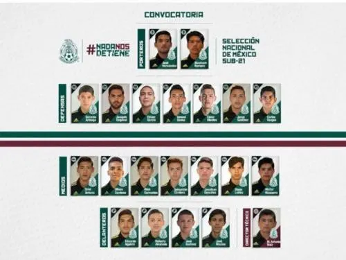 Listo el Tri sub 21 que viajará a Toulon