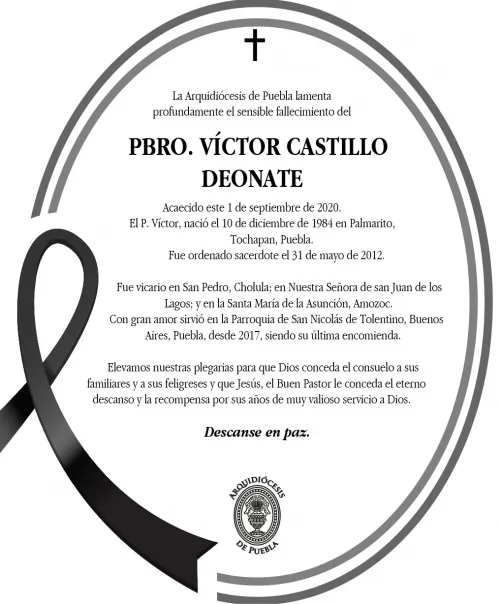 Muere otro sacerdote en Puebla por Covid-19
