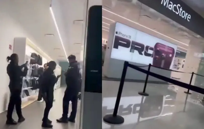 Grupo armado roba teléfonos y tabletas en MacStore de Vía San Ángel
