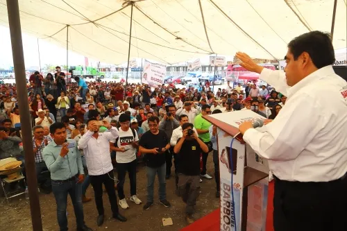 Restaurar la seguridad pública en Huixcolotla, compromiso de Miguel Barbosa