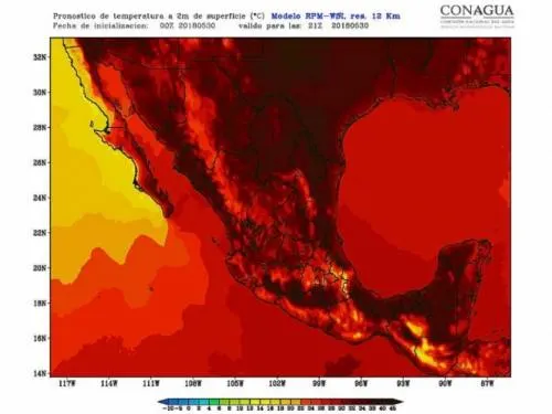 Calor de hasta 40 grados “derrite”a 16 entidades del país