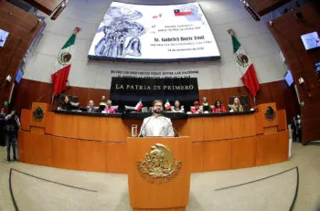 El Senado recibió, en sesión solemne, al presidente de Chile, Gabriel Boric