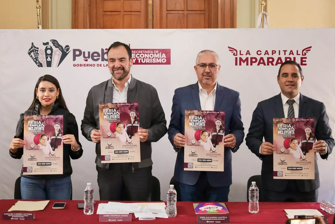 Anuncian Feria del Empleo Incluyente en Puebla con más de 2 mil 300 vacantes