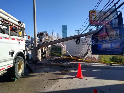 Afectación en los siete Pozos Atlixcáyotl, a causa de accidente