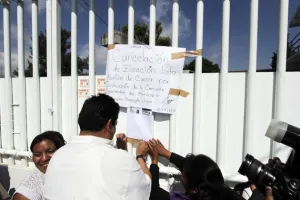 Cancelan proceso en Canoa por conglomeración de inconformes