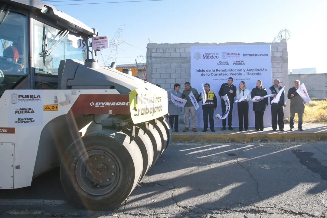 Inicia rehabilitación y ampliación de la carretera Puebla-Tlaxcala tras años sin intervención