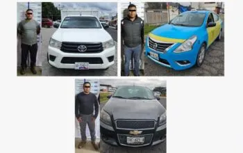 Fuerzas del orden detienen a tres personas y aseguran tres vehículos con reporte de robo