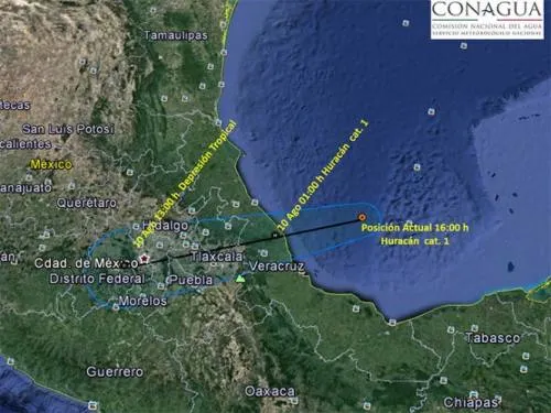 “Franklin” se convierte en huracán categoría 1
