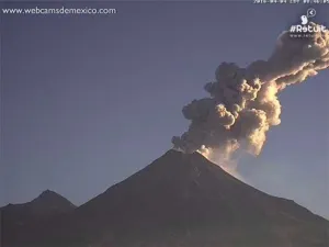 Así fue la violenta explosión del Popocatépetl